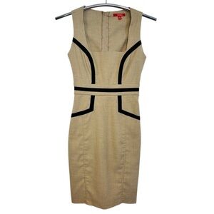 XOXO Chaville Sheath Beige and Black Sleeveless Dress Size 1/2